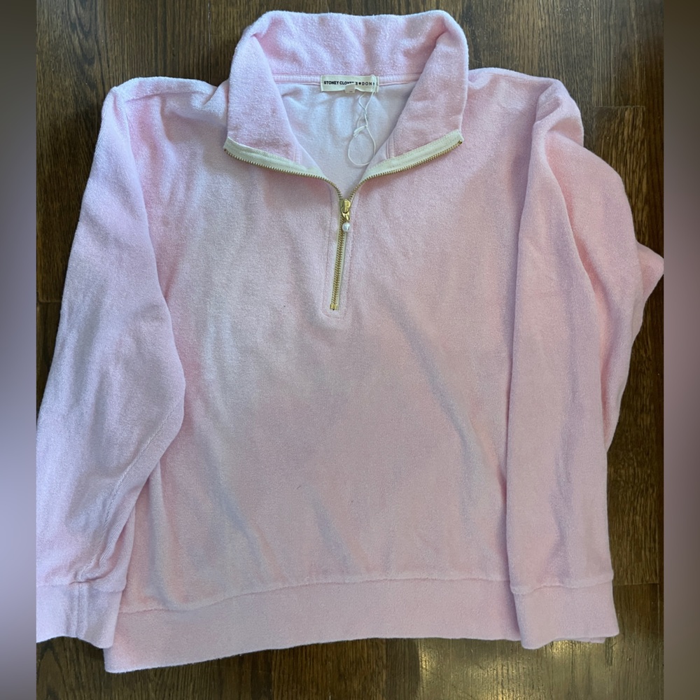 Stoney Clover Lane x Donni NWOT Pink Terry Half Zip
